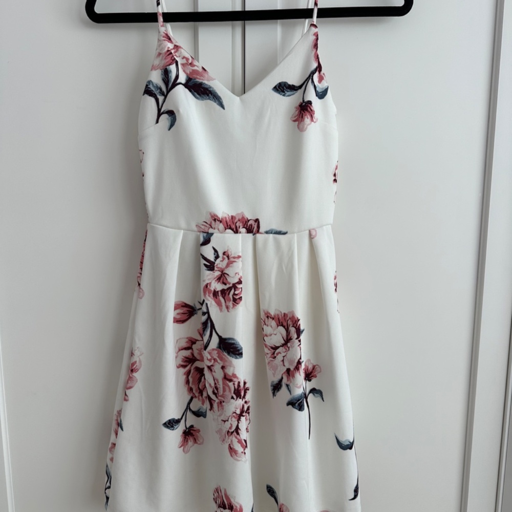 Formal white floral dress